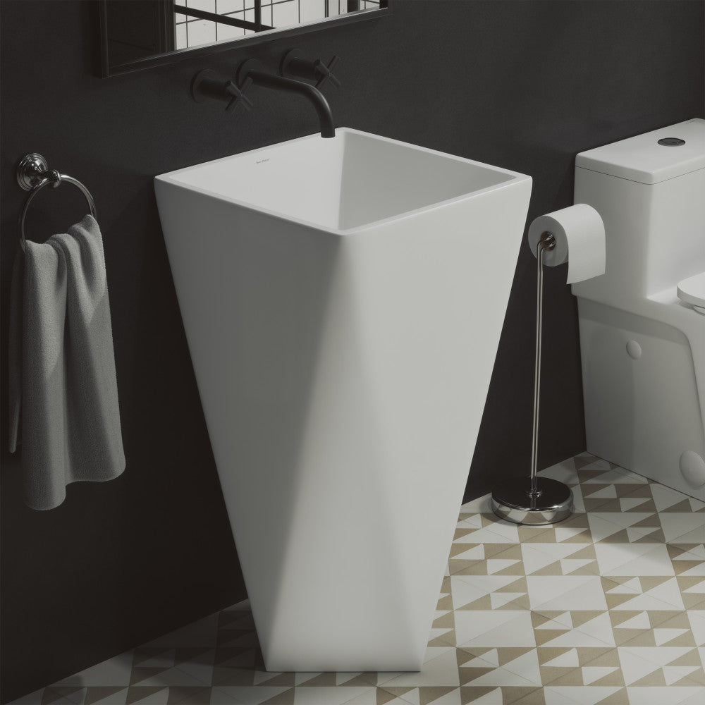 Brusque One-Piece Pedestal Sink