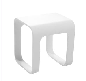 DAX Solid Surface Bathroom Stool - Matte White (DAX-ST-03) DAX-ST-03