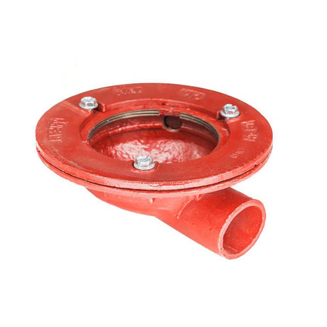 Infinity Drain CDIQ 42 Clamp Down Drain Cast Iron, Side Outlet No Trap 4” Throat, 2” Outlet