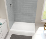 MAAX 106350-000-001-000 Distinct 48 48 x 32 Acrylic Alcove or Corner Shower Base with Back Center Drain in White