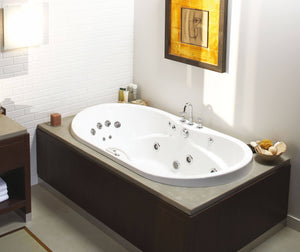 MAAX 102865-004-001-100 Living 6642 Acrylic Drop-in Center Drain Hydromax Bathtub in White