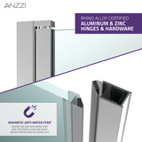 ANZZI SD-AZ051-02CH Lancer 29 in. x 72 in. Semi-Frameless Shower Door with TSUNAMI GUARD in Polished Chrome