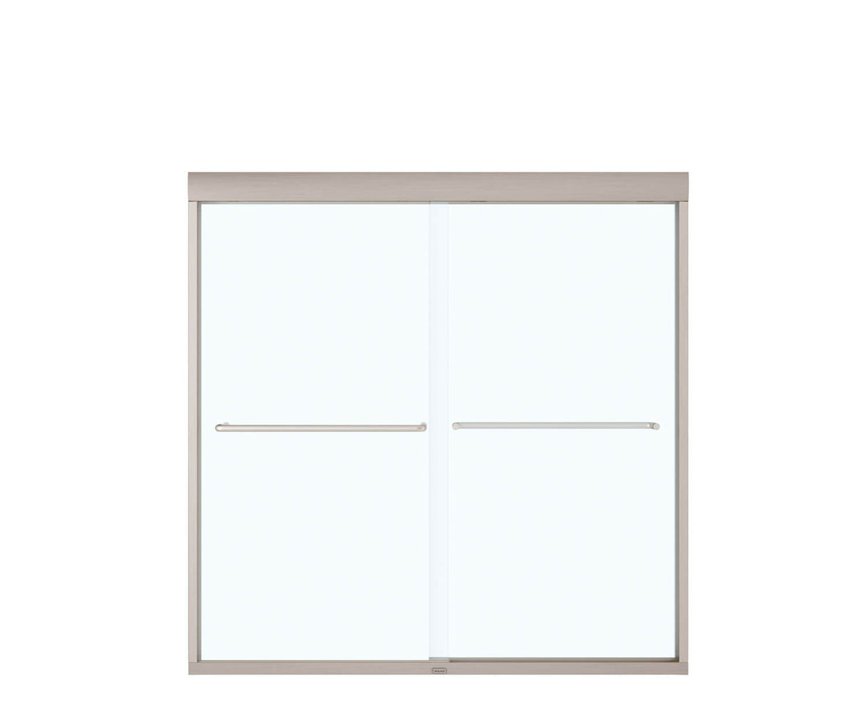 MAAX 134561-900-305-000 Kameleon 55-59 x 57 in. 6 mm Bypass Tub Door for Alcove Installation with Clear glass in Brushed Nickel