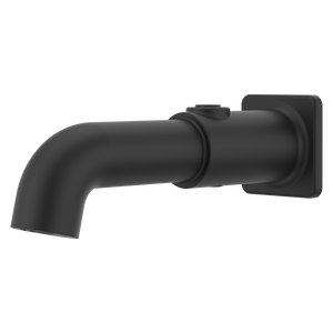 Modern Square Push Button Tub Spout in Matte Black