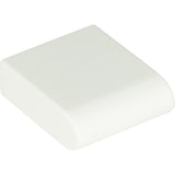 Atlas Homewares Round Rail Knob 1 1/8 Inch High White Gloss