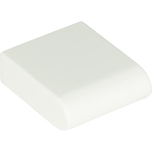 Atlas Homewares Round Rail Knob 1 1/8 Inch High White Gloss
