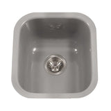 Hamat - CER-1618B-SL - Enamel Steel Undermount Bar/Prep Sink, Slate