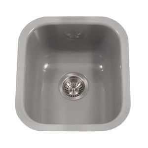 Hamat - CER-1618B-SL - Enamel Steel Undermount Bar/Prep Sink, Slate
