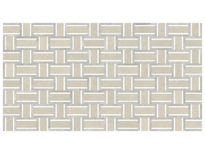 Anatolia Tile Utopio Cesto Clay Honed Natural Stone Waterjet Mosaic 5001-0424-0 Cesto Clay - premium natural stone mosaic tile from Anatolia Tile, available at PoshHaus showroom in Keene, NH
