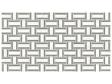 Anatolia Tile Utopio Cesto Mist Honed W/ Polished Accents Natural Stone Waterjet Mosaic 5001-0423-0 Cesto Mist - premium natural stone mosaic tile from Anatolia Tile, available at PoshHaus showroom in Keene, NH