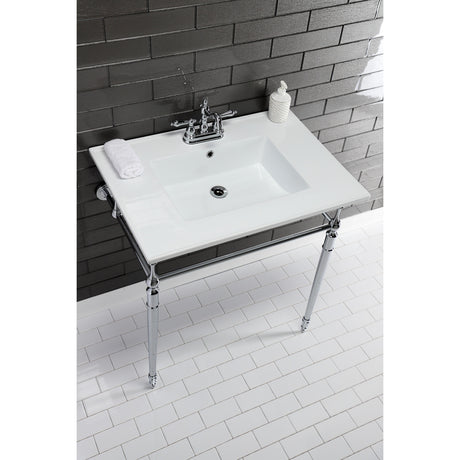 Kingston Brass KB1601AL Heritage 4 in. Centerset Bathroom Faucet, Polished Chrome