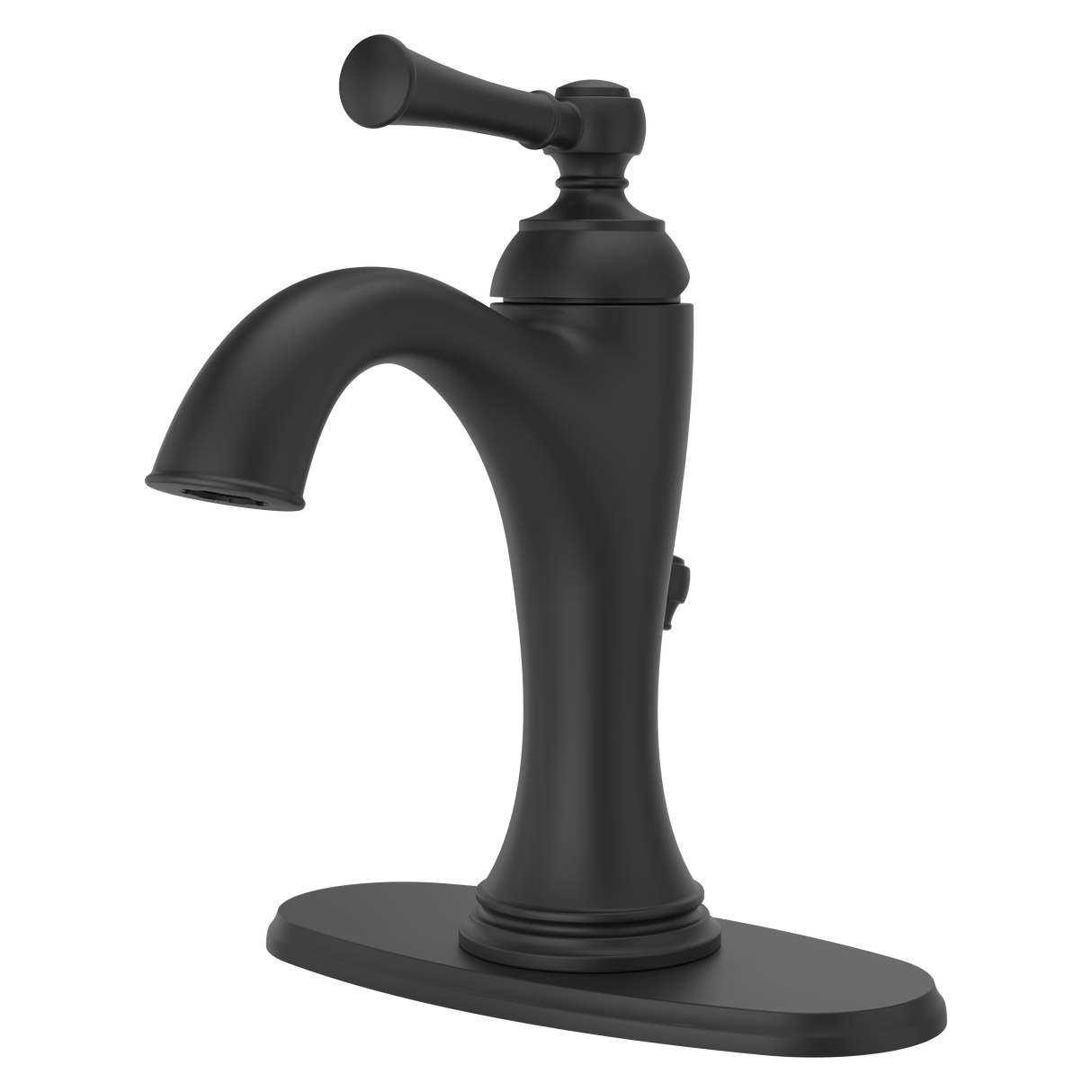 Tisbury Single Control 4" Centerset Bathroom Faucet in Spot Defense Matte Black