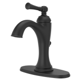 Tisbury Single Control 4" Centerset Bathroom Faucet in Spot Defense Matte Black