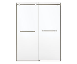 MAAX 136955-810-290-000 Duel Alto 56-59 X 78 in. 8mm Bypass Shower Door for Alcove Installation with GlassShield® glass in Brushed Nickel & Matte White
