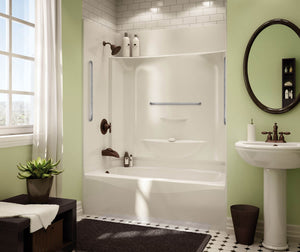 MAAX 145013-000-002-594 KDTS 3260 AFR AcrylX Alcove Left-Hand Drain Four-Piece Tub Shower in White