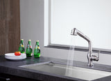 ANZZI KF-AZ203BN Del Moro Single-Handle Pull-Out Sprayer Kitchen Faucet in Brushed Nickel