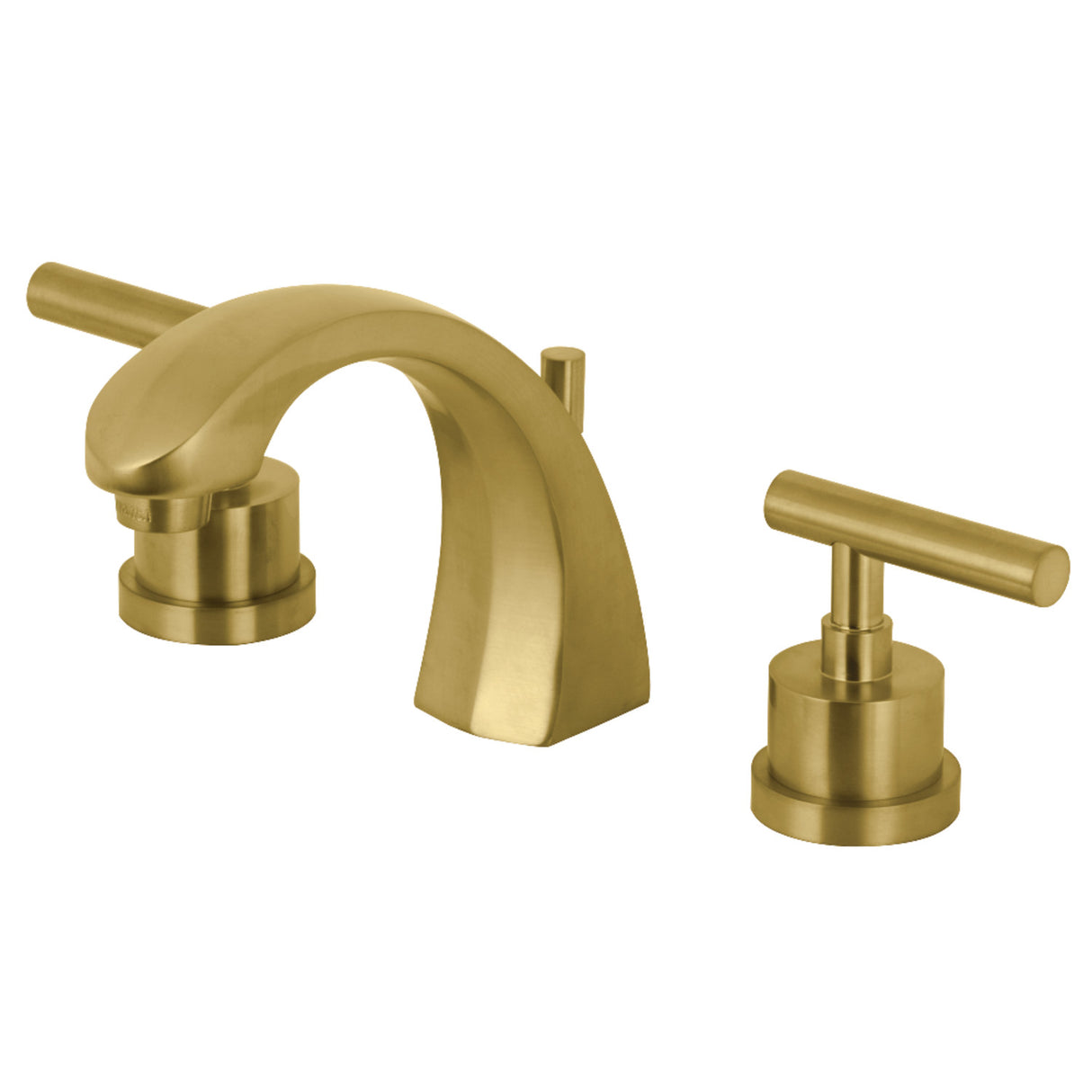 Kingston Brass KS4987CML Manhattan 8 in. Widespread Bathroom Faucet, Brushed Brass