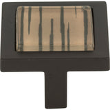 Atlas Homewares Spa Brown Tiger Square Knob 1 3/8 Inch Aged Bronze