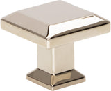 Atlas Homewares Sweetbriar Lane Square Knob 1 1/4 Inch Polished Nickel