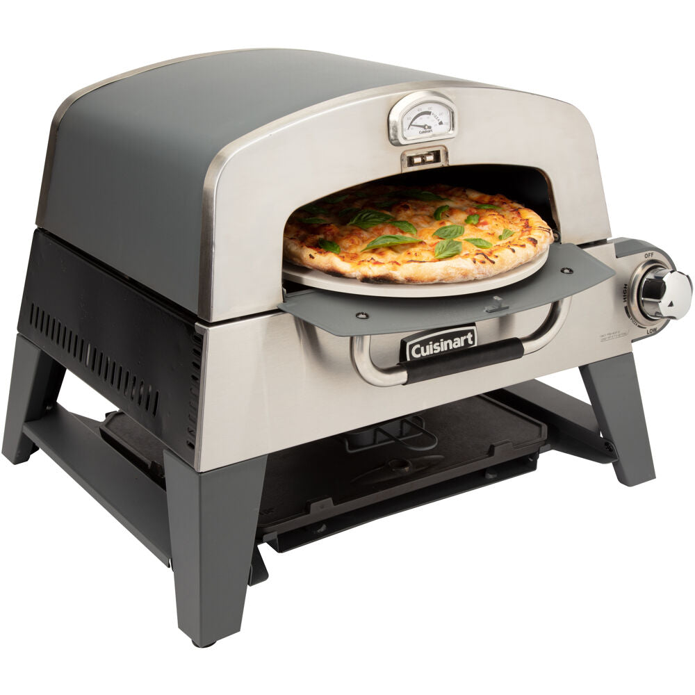 Cuisinart Grill CGG-403 3 in 1 Outdoor Pizza Oven/Griddle/Grill, 15,000 BTU, Accessories Incl