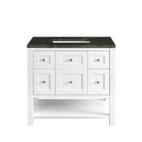 Breckenridge 36" Single Vanity, Bright White, w/ 3 CM Phantome Eclos Top