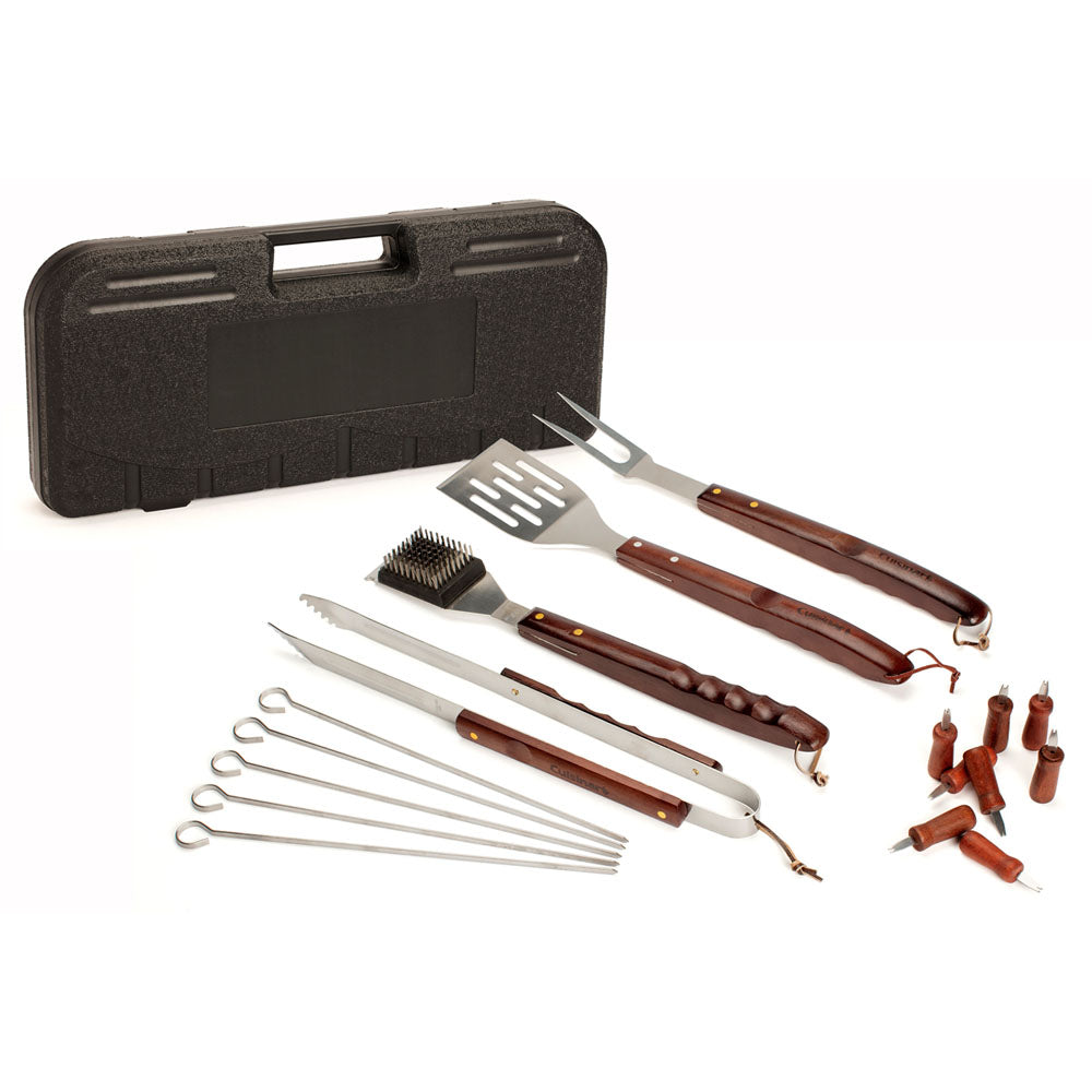Cuisinart Grill CGS-W18 18pc Wooden Handle Grilling Set