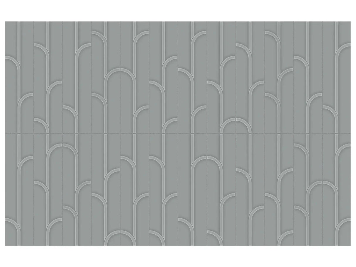 Anatolia Geometra 3X12 Ivy Charcoal Glossy Ceramic Wall Tile 4000-0308-0 Charcoal Ivy 3x12 - premium natural stone mosaic tile from Anatolia Tile, available at PoshHaus showroom in Keene, NH