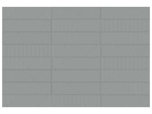 Anatolia Geometra 3X12 Maze Charcoal Glossy Ceramic Wall Tile 4000-0302-0 Charcoal Maze 3x12 - premium natural stone mosaic tile from Anatolia Tile, available at PoshHaus showroom in Keene, NH