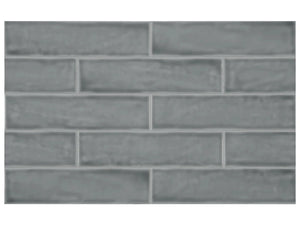 Anatolia Tile 3X12 Teramoda Charcoal Glossy 4000-0249-0 Charcoal - premium natural stone mosaic tile from Anatolia Tile, available at PoshHaus showroom in Keene, NH