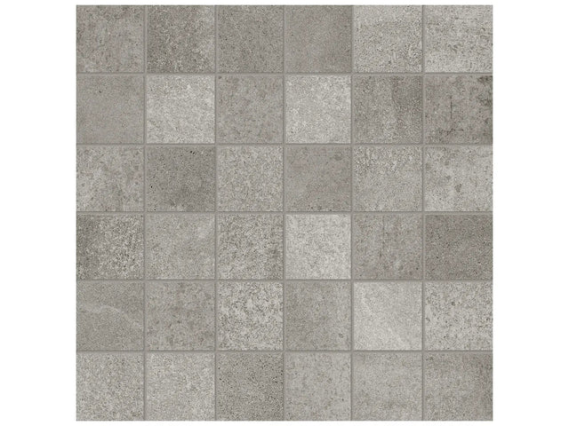 Anatolia Tile 2X2 Industria Chromium Matte 36 Piece Porcelain Mosaics. 1 Sheet = .96 Sq. Ft. 4501-0103-0 (63-594) Chromium 2x2 - premium natural stone mosaic tile from Anatolia Tile, available at PoshHaus showroom in Keene, NH