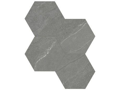 Anatolia Tile 6" Hex Nord Chromium 4501-0389-1 - 1 Sheet = .797 Sf" Chromium 6" Hexagon - premium natural stone mosaic tile from Anatolia Tile, available at PoshHaus showroom in Keene, NH