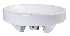 EAGO BA141  18" ROUND CERAMIC ABOVE MOUNT BATHROOM BASIN VESSEL SINK