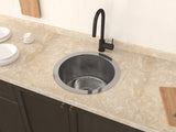 ANZZI SK-024 Rumelia Drop-in Handmade Copper 17 in. 0-Hole Single Bowl Kitchen Sink in Hammered Nickel