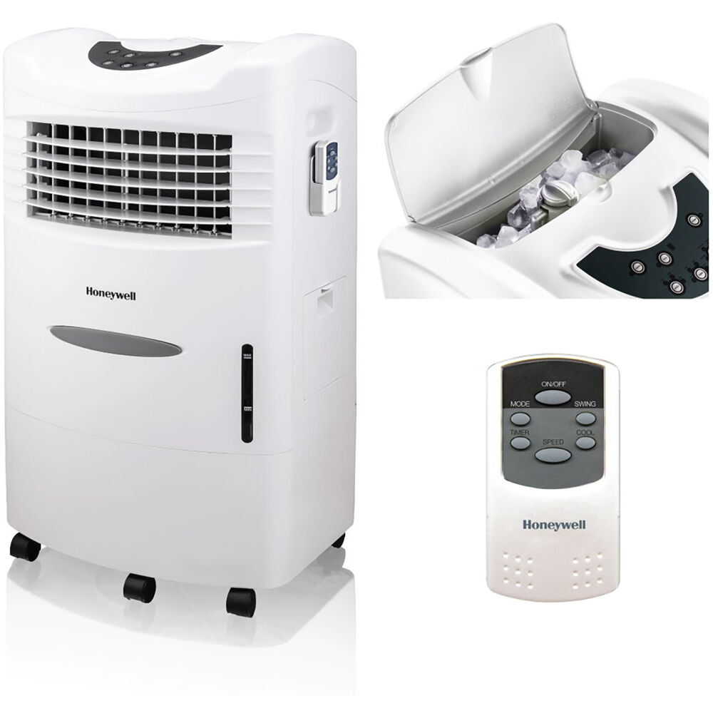 Honeywell CL201AEW Indoor Portable Evaporative Air Cooler, Fan & Humidifier