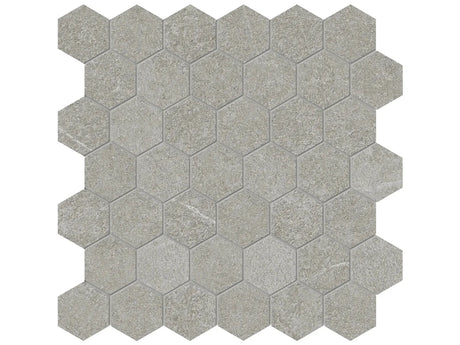 Anatolia Tile 2" Mjork Color Body Porcelain Clay Hexagon 42 Piece Mosaic 4501-0381-0 1 Sheet = .97 Sq. Ft." Clay 2" Hexagon - premium natural stone mosaic tile from Anatolia Tile, available at PoshHaus showroom in Keene, NH