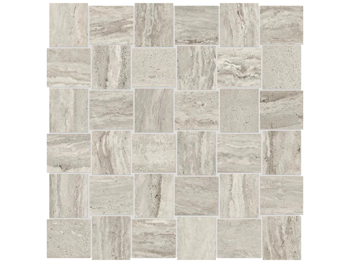 Anatolia Tile 2X2 Basketweave Precept Clay Matte Porcelain Mosaics. 1 Sheet = 1.17 Sq. Ft. 4501-0200-0 (63-518) Clay 2x2 - premium natural stone mosaic tile from Anatolia Tile, available at PoshHaus showroom in Keene, NH