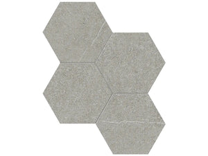 Anatolia Tile 6" Mjork Color Body Porcelain Clay Hexagon 4 Piece Mosaic 4501-0377-0 1 Sheet = .80 Sq. Ft." Clay 6" Hexagon - premium natural stone mosaic tile from Anatolia Tile, available at PoshHaus showroom in Keene, NH
