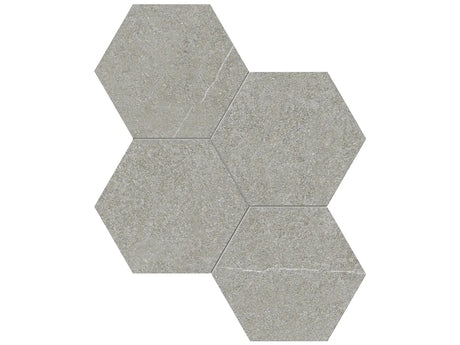 Anatolia Tile 6" Mjork Color Body Porcelain Clay Hexagon 4 Piece Mosaic 4501-0377-0 1 Sheet = .80 Sq. Ft." Clay 6" Hexagon - premium natural stone mosaic tile from Anatolia Tile, available at PoshHaus showroom in Keene, NH