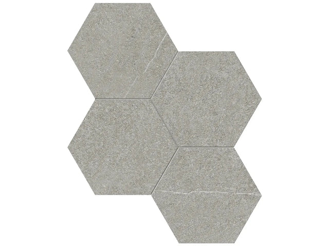 Anatolia Tile 6" Mjork Color Body Porcelain Clay Hexagon 4 Piece Mosaic 4501-0377-0 1 Sheet = .80 Sq. Ft." Clay 6" Hexagon - premium natural stone mosaic tile from Anatolia Tile, available at PoshHaus showroom in Keene, NH