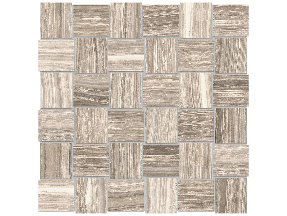 Anatolia Tile 2X2 Basketweave Eramosa Clay Matte Porcelain Mosaics. 1 Sheet = .96 Sq. Ft. 4501-0083-0 (69-232) Clay Basketweave 2x2 - premium natural stone mosaic tile from Anatolia Tile, available at PoshHaus showroom in Keene, NH