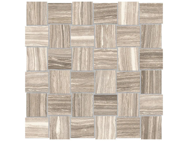 Anatolia Tile 2X2 Basketweave Eramosa Clay Matte Porcelain Mosaics. 1 Sheet = .96 Sq. Ft. 4501-0083-0 (69-232) Clay Basketweave 2x2 - premium natural stone mosaic tile from Anatolia Tile, available at PoshHaus showroom in Keene, NH