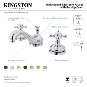 Kingston Brass KS1165BX 8 in. Widespread Bathroom Faucet, Oil Rubbed Bronze