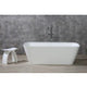 ALFI brand AB9952 67" White Rectangular Solid Surface Smooth Resin Soaking Bathtub