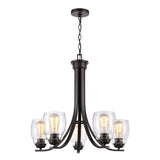 Elk CN320521 Calistoga 25'' Wide 5-Light Chandelier - Oil Rubbed Bronze