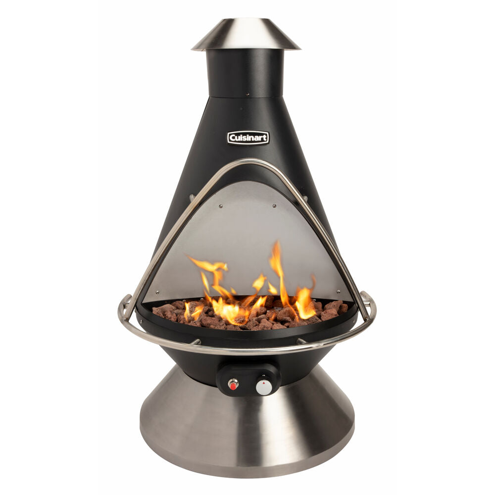 Cuisinart Grill COH-600 Chimnea Propane Fire Pit, Anti-Tilt Feature, Holds 8 lbs Lava Rocks