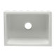 ALFI brand AB2418HS-W 24 inch White Reversible Smooth / Fluted Single Bowl Fireclay Farm Sink