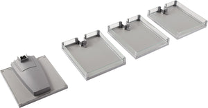 Häfele 549.64.205 Tray Set (of Four), for LAVIDO Pantry Pull-Out, Chrome/White, 449 mm (17 11/16")