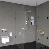 ALFI brand ABSP60W White Aluminum Shower Panel with 2 Body Sprays and Rain Shower Head