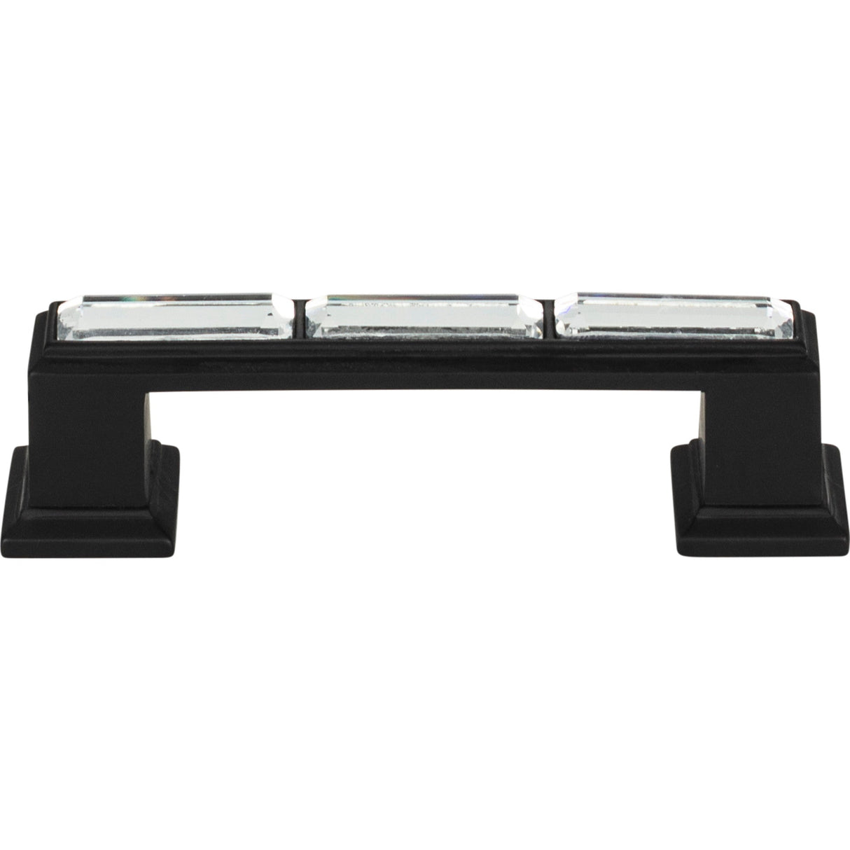 Atlas Homewares Legacy Crystal Pull 3 Inch (c-c) Matte Black