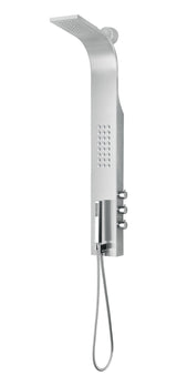 ANZZI SP-AZ8105 King 48 in. Full Body Shower Panel with Heavy Rain Shower and Spray Wand in Brushed Steel